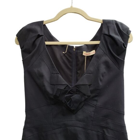 Rebecca Taylor Womens Dress Wool Blend Size 12 Lined Navy New‎ - Picture 2 of 15